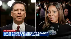 Judge dismisses cases against James Comey and Letitia James