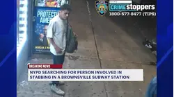 Police release images after man stabbed in back at Brownsville subway station