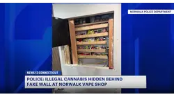 2 charged after marijuana flower, THC cannabis products were found behind fake wall in Norwalk vape shop