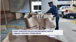 Port Chester police, shoppers step up for families in need during annual food drive