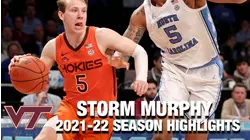 Storm Murphy Regular Season Highlights | Virginia Tech Guard