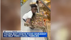 Tinley Park boy hosts Chicago food giveaway for 8th birthday