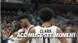 Virginia Kihei Clark Beats Halftime Buzzer | ACC Must See Moment