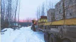 Four-Tonne Fireplace in Tow: Camrose, AB