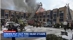 CFD battles large fire at residential building near O'Hare