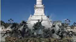 Monument au Girondins, Bordeaux, France featuring Gloria Estefan