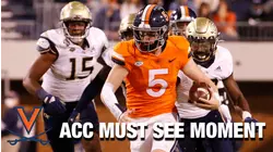 Virginia QB Brennan Armstrong Scampers & Spins Past Defense For The Score | ACC Must See Moment