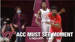 Virginia Tech's Justyn Mutts Unleashes A Powerful Alley-oop Slam | Must See Moment
