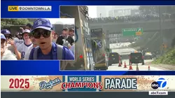 Dodger fan calls in 'sick' to watch World Series parade: 'I had to be here!'