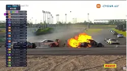 Race car driver saves fellow driver from fiery crash