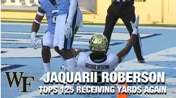 Wake Forest WR Jaquarii Roberson Tops 125 Receiving Yards Again