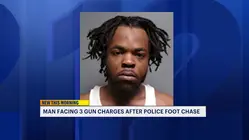 Police: Man charged with possessing stolen firearm equipped with laser aiming device
