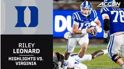 Duke QB Riley Leonard Shines In Win Over Virginia