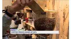 Jolt of sticker shock with the price of coffee up more than 20%