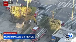 Man impaled by fence in Canoga Park, LAFD says