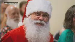 Deaf Santa delivers hope to hard of hearing children for the holidays