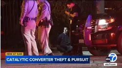 Catalytic converter theft in Tarzana leads to police chase; 2 suspects in custody, LAPD says