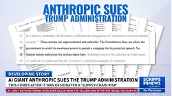 Anthropic sues Trump admin seeking to undo 'supply chain risk' designation