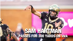 Wake Forest QB Sam Hartman Passes For 300 Yards On UVA