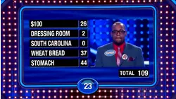 Roger's holler shakes the Family Feud stage!