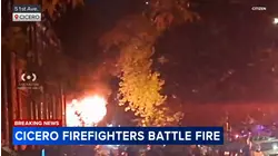 Crews battling large fire in west suburbs