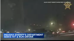 Truck crashes into Indiana police officer's patrol car