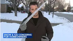 Residents battle ice dams, icicles as winter gets fast and early start