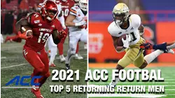 2021 ACC Top 5 Kick Returners