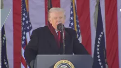 President Trump speaks at Arlington National Cemetery in honor of Veterans Day