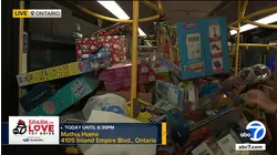 7 buses stuffed with toys at ABC7 Spark of Love Toy Drive in Ontario