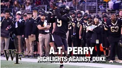 Wake Forest WR A.T. Perry Highlights Against Duke