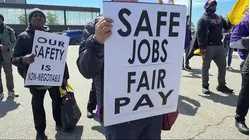 Airport ground workers rally over alleged safety concerns at JFK and LaGuardia