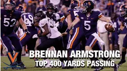 Virginia QB Brennan Armstrong Top 400 Yards Passing