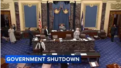 Senators hold rare weekend session as government shutdown continues