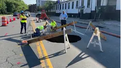 Part of major Yonkers roadway closed after pavement gives way