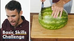 50 People Try to Cut a Watermelon