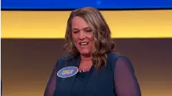 Can you believe Leslie said this in front of her kids?! | Family Feud