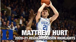 Matthew Hurt 2020-21 Regular Season Highlights | Duke Forward