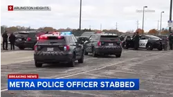 Metra police officer stabbed in north suburb, officials say