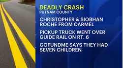 Father of 7 dies, wife seriously injured when pickup truck goes over guide rail on Rt. 6