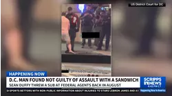 Man who threw sandwich at federal agent in DC found not guilty of assault