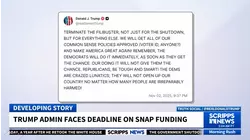 Trump calls for Senate to end filibuster to end government shutdown and pass his agenda