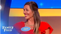 OMG. Justy asks Steve Harvey... about his BOWELS! | Family Feud