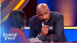 Oh lord! Steve Harvey PRAYS this is on the board! | Family Feud