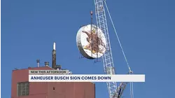 'Heart wrenching:' Iconic Anheuser-Busch sign removed from Newark brewery after 25 years