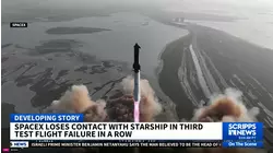 SpaceX launches another Starship test flight, but it tumbles out of control