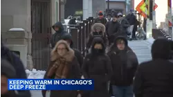 People try to keep warm during deep freeze in Chicago area