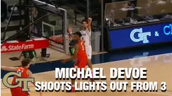 Georgia Tech's Michael Devoe Shoots Lights Out From 3