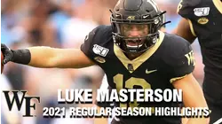 Luke Masterson 2021 Regular Season Highlights | Wake Forest LB