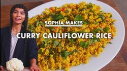Sophia Makes Curry Cauliflower Rice